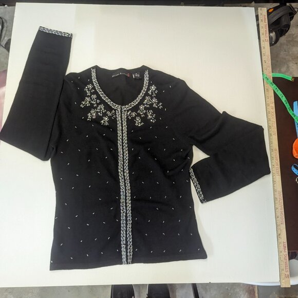 Allison Brittney Size Small Sweater/Cardigan Black - Picture 8 of 16